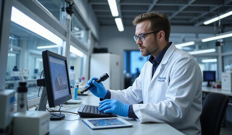 Naučnik koji radi u laboratoriju