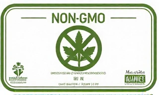 Certifikat o odsustvu GMO-a, s prekriženim genetski modificiranim organizmom i logotipom MenBalance.